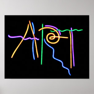 Art Neon Teken Poster