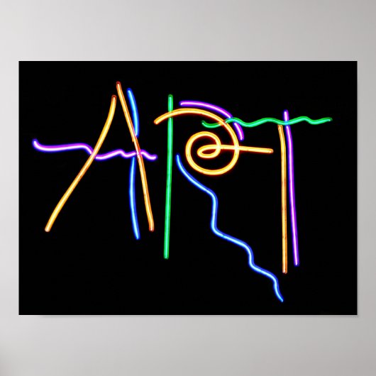 Art Neon Teken Poster (Voorkant)