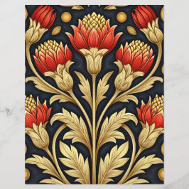 Art Neuveau  Flowers Scrapbook Junk Journal