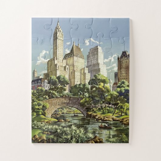  Art New York City Travel Illustration Legpuzzel (Verticaal)