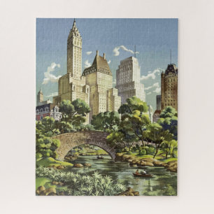  Art New York City Travel Illustration Legpuzzel