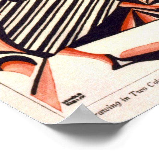 Art Nieuw-Afrikaans thema Poster (Hoek)