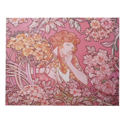 Art Nieuw ontwerp 11-inch x 8,5-inch Notitieblok - (Voorkant)