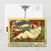  Art Nieuw Poster voor het lezen van vrouwen Briefkaart (Voorkant / Achterkant)