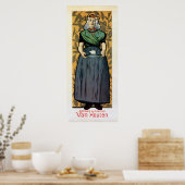 Art Nieuwe Nederlandse chocolade en verticale bann Poster (Keuken)