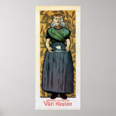 Art Nieuwe Nederlandse chocolade en verticale bann Poster (Voorkant)