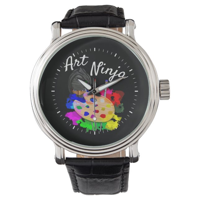 Art Ninja Horloge (Voorkant)