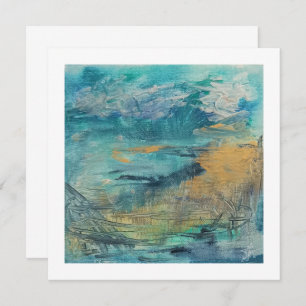 Art notitiekaart abstracte kunst poscard zee. Dag  Notitiekaartje