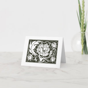 Art Noual Floral Illustration Thank You Card Bedankkaart