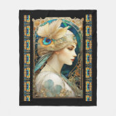 Art Nouvaeu Fleece Deken (Voorkant)