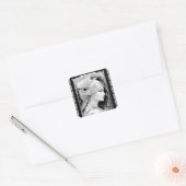 Art Nouvaeu Vierkante Sticker (Envelop)