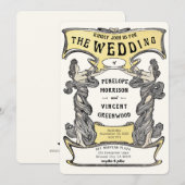 Art Nouveau2 Vrouwen Lijst bruiloft Kaart (Voorkant / Achterkant)