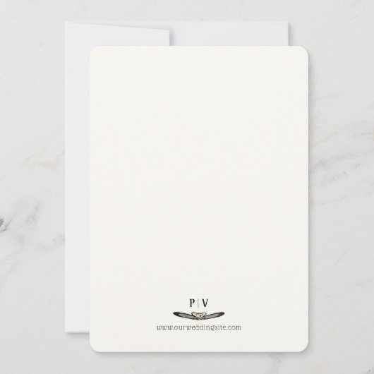 Art Nouveau2 Vrouwen Lijst bruiloft Kaart (Achterkant)