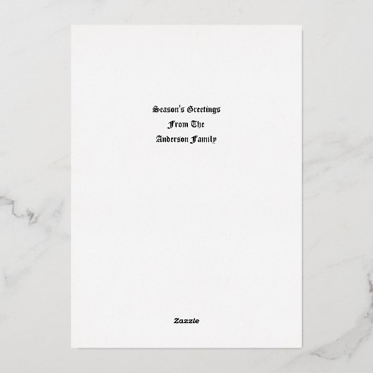  Art Nouveau 1886 Pomegranate Kerstmis Folie Feestdagenkaart (Achterkant)