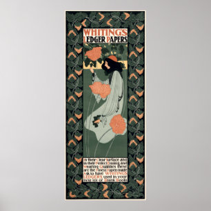Art Nouveau 1890 en van Will Bradley Poster