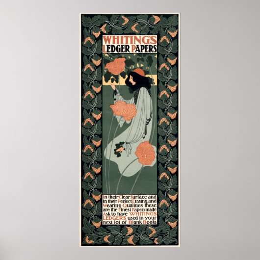  Art Nouveau 1890 en van Will Bradley Poster (Voorkant)