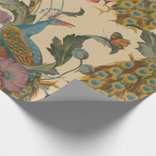 Art Nouveau 1890 The Peacock Pattern Cadeaupapier (Hoek)