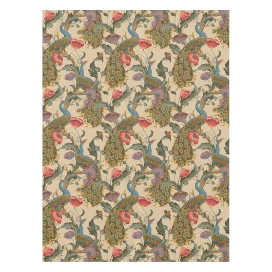  Art Nouveau 1890 The Peacock Pattern Tafelkleed (Voorkant)