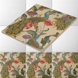 Art Nouveau 1890 The Peacock Pattern Tegeltje