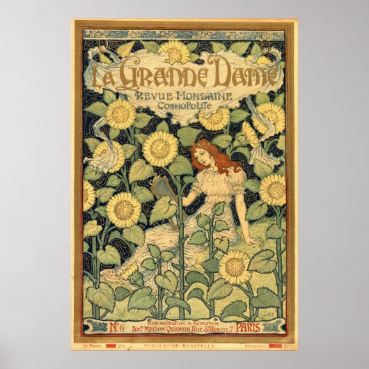 Art Nouveau 1893 Hoesje van Eugène Grasset Poster (Voorkant)