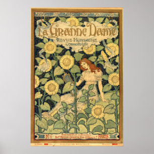 Art Nouveau 1893 Omslag door Eugène Grasset Poster