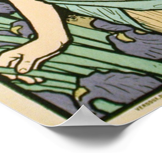 Art Nouveau 1893 van Eugène Grasset Poster (Hoek)