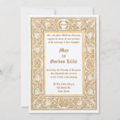 Art Nouveau 1895 Foliage & Floral Border Wedding Kaart (Voorkant)