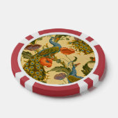 Art Nouveau 1896 Het pauw patroon Poker Chips (Enkel)