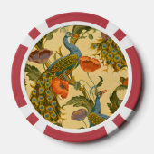Art Nouveau 1896 Het pauw patroon Poker Chips (Achterkant)