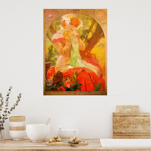 Art Nouveau 1896 Mucha Poster (Keuken)
