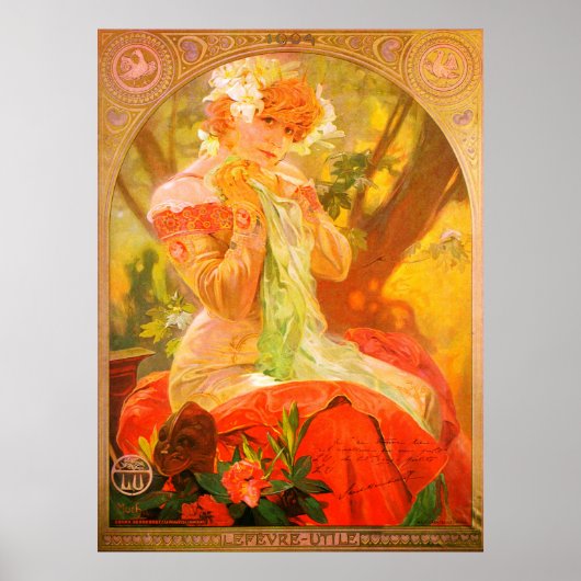 Art Nouveau 1896 Mucha Poster (Voorkant)