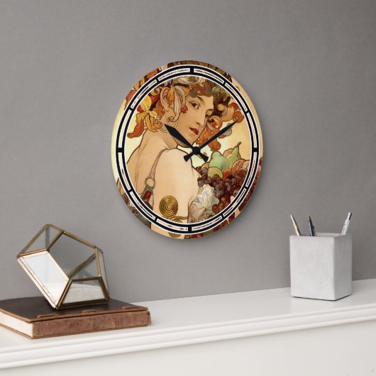 Art Nouveau  1897 "Fruit" door Alphonse Mucha Grote Klok (Kantoor)