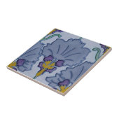 Art Nouveau 1900 Paarse Floral Repro Belgium Tegeltje (Zijkant)