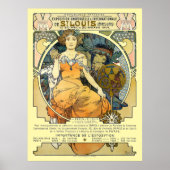 Art Nouveau 1904 World's Fair St. Louis by Mucha Poster (Voorkant)
