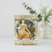 Art Nouveau 1904 World's Fair van Alphonse Mucha Briefkaart (Staand voorkant)