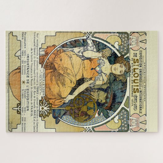 Art Nouveau 1904 World's Fair van Alphonse Mucha Legpuzzel (Horizontaal)