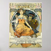 Art Nouveau 1904 World's Fair van Alphonse Mucha Poster (Voorkant)