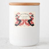  Art Nouveau 1920 Flapper Girls Sjabloon Voedselcontainer Etiket (Voorkant)