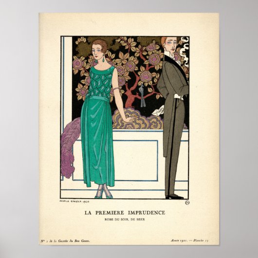 Art Nouveau 1920 illustratie door George Barbier Poster (Voorkant)