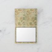 art nouveau 1920's antiek dank u bedankkaart (Binnen)