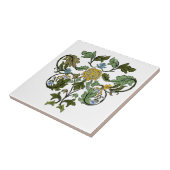 Art Nouveau 19e-eeuwse kunst Tegeltje (Zijkant)
