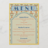 Art Nouveau 4,5 inch x 6,25 inch huwelijksmenu Menu (Voorkant)