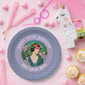 Art Nouveau 80th / aangepaste verjaardag - uw foto Papieren Bordje (Feest)