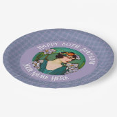 Art Nouveau 80th / aangepaste verjaardag - uw foto Papieren Bordje (Gekanteld)