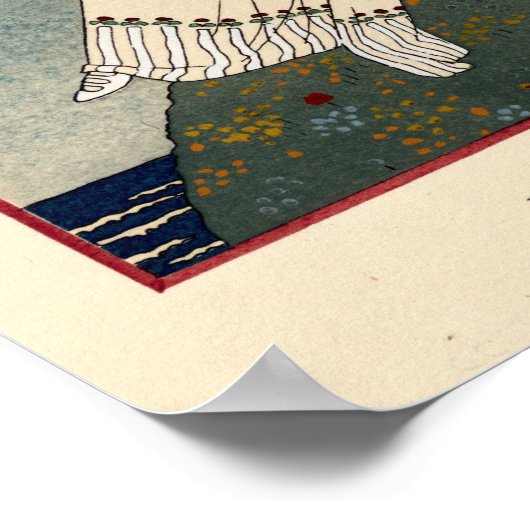  Art Nouveau "A Little..." van G. Barbier Poster (Hoek)