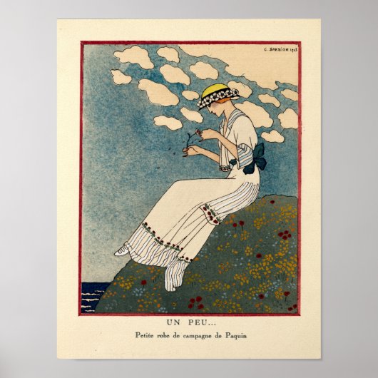  Art Nouveau "A Little..." van G. Barbier Poster (Voorkant)