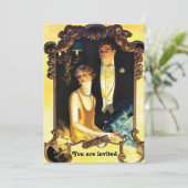 Art Nouveau aangepaste formele kleding uit de jare Kaart (Staand voorkant)