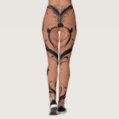 Art Nouveau Aarde Tonen Leggings (Achterkant)