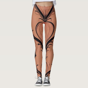 Art Nouveau Aarde Tonen Leggings