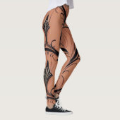 Art Nouveau Aarde Tonen Leggings (Rechts)